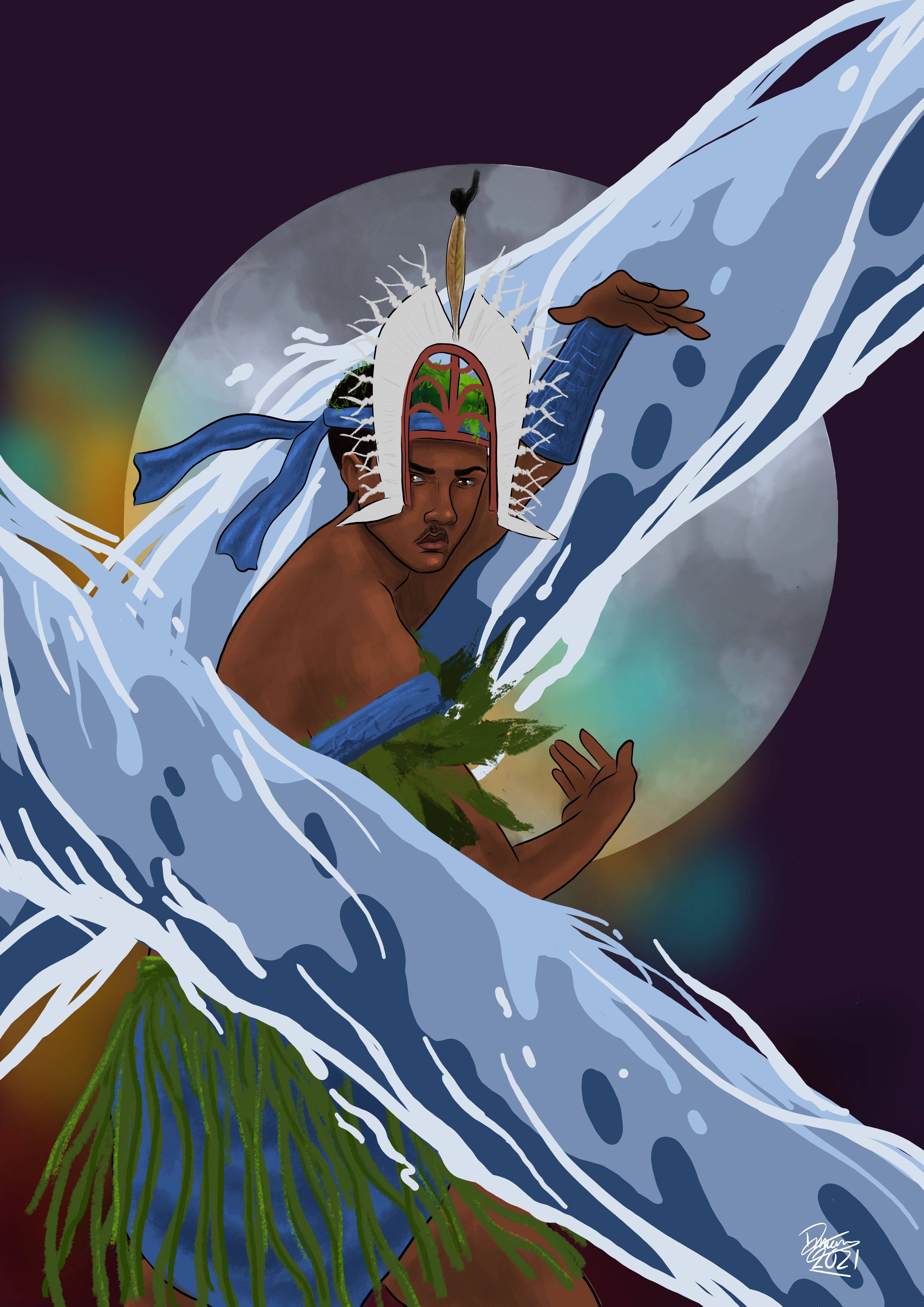 Dylan Mooney: Blak Superheroes series A3 poster