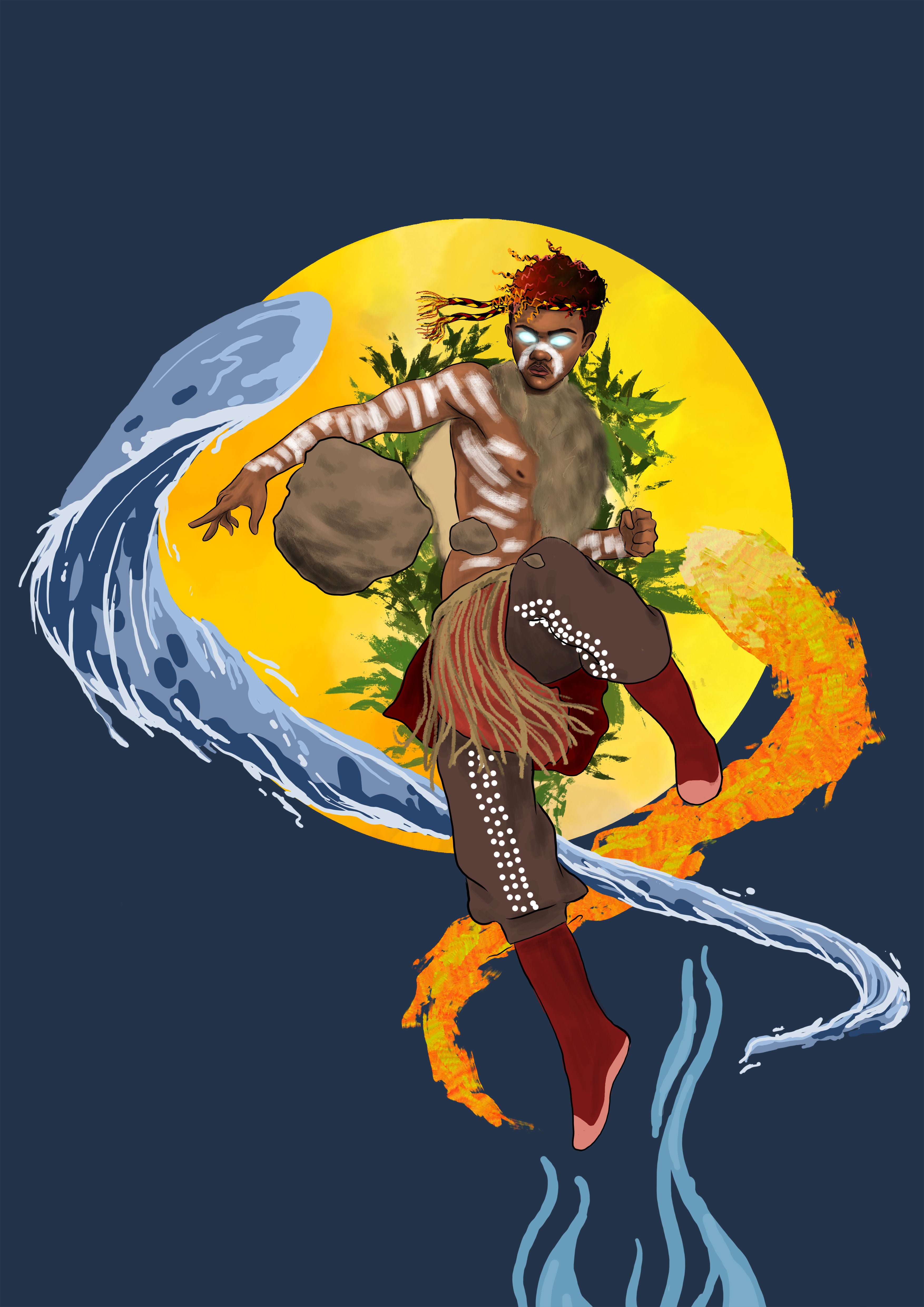 Dylan Mooney: Blak Superheroes series A3 poster