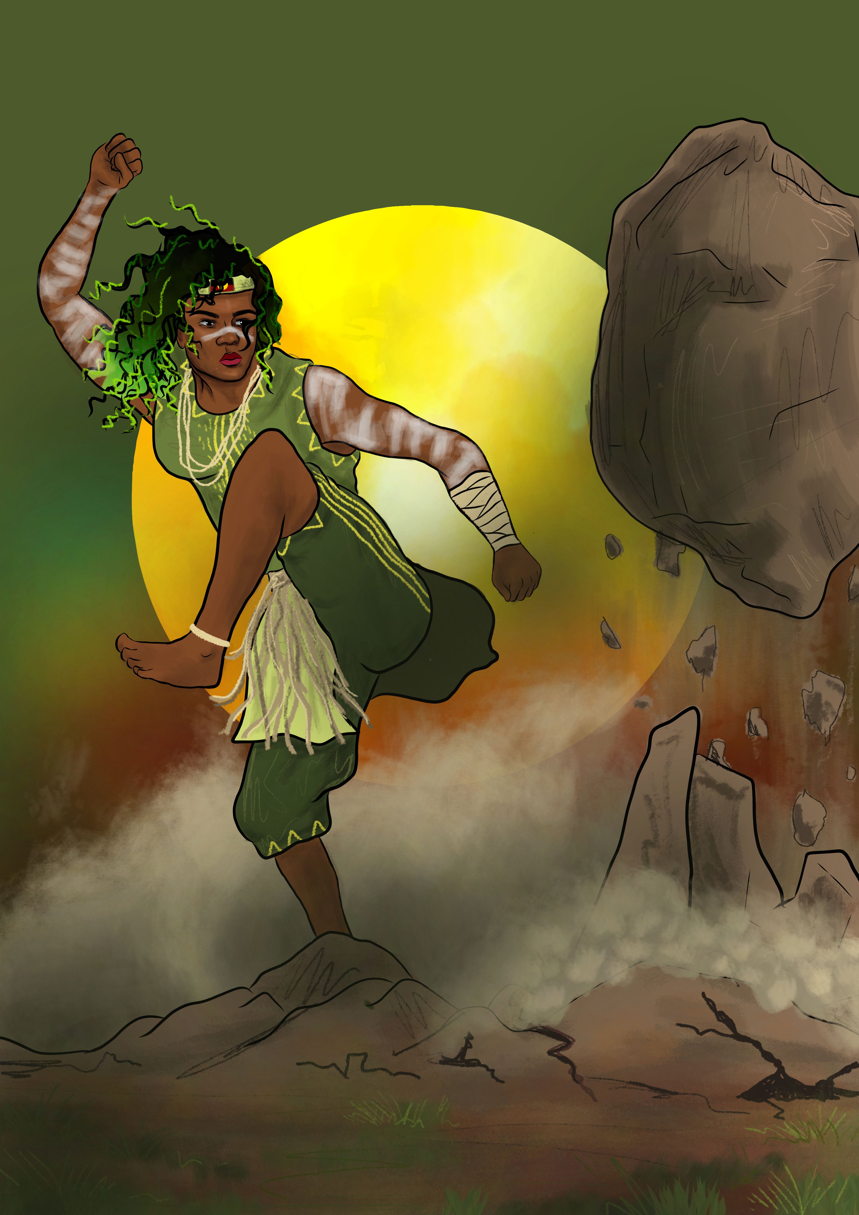 Dylan Mooney: Blak Superheroes series A3 poster