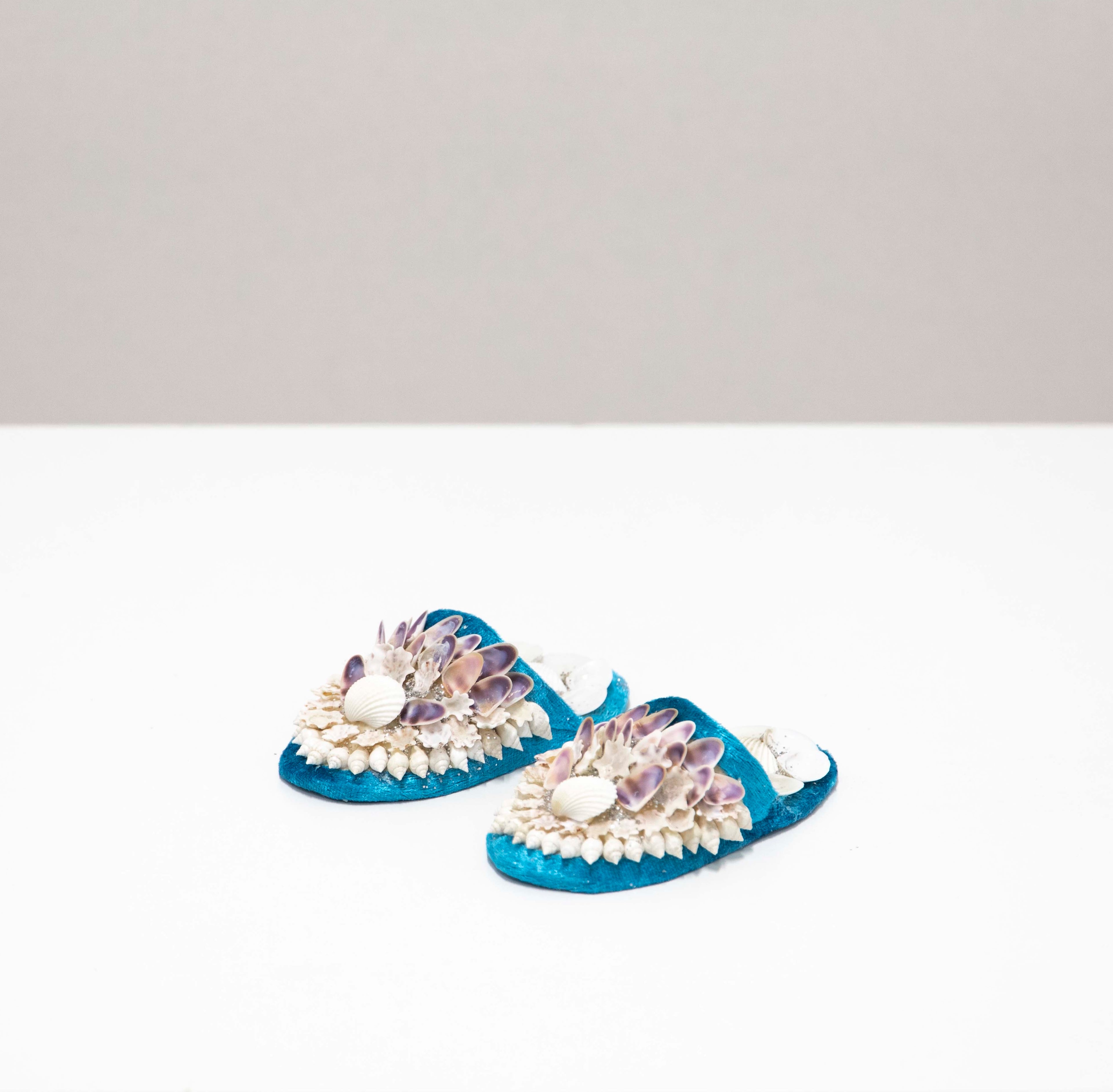 Marilyn Russell Shellwork Slippers