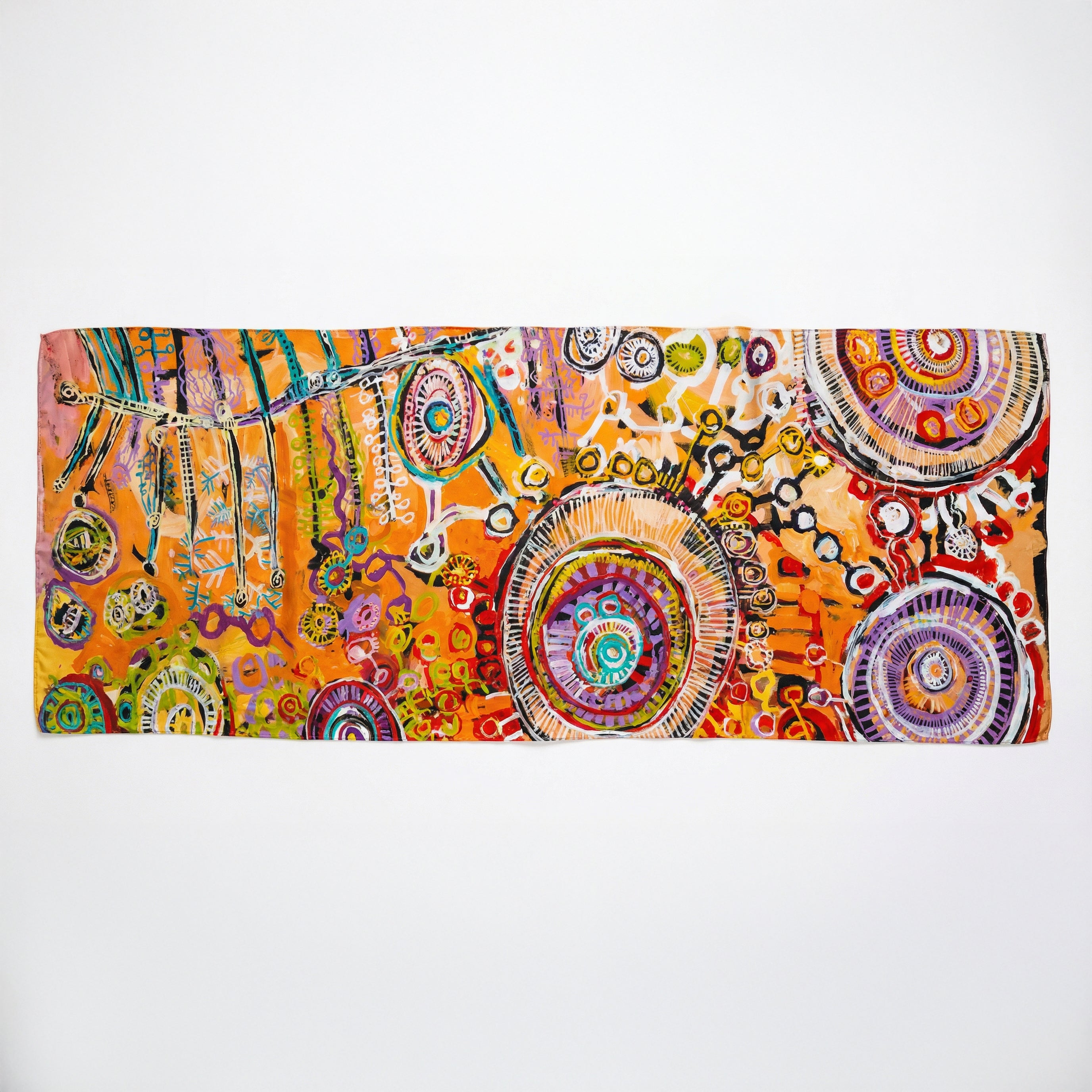 Sally Scales Silk Scarf – 140 x 45 cm (yellow)